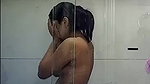 Beautiful hot girl bathing