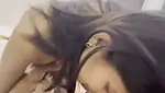 beautiful slim girlfriend sucking dick