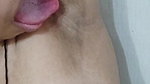 cute young indian gf showing boobs and licking armpit