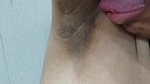 cute young indian gf showing boobs and licking armpit