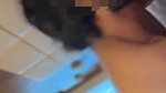 young newly married wife put condam in mouth