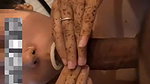 young newly married wife put condam in mouth