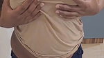 Indian girl pressing boob and showing her naked body