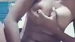 cute horny girl fingering pussy on selfie cam