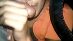 horny Indian girl eating big dick of lover
