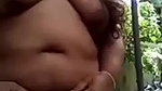 Desi BBW Milf masturbating pussy outdoors