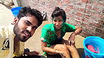 Babu ki Baby Vlogs Hot Bath After Playing Holi