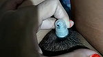 Stripchat girl putting bottle I pussy