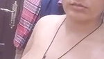 cute Indian housewife making her own nude video