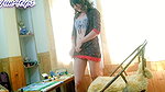 Beautiful Web Cam Session Goal Achieved Tearing Cloths!