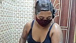Hot girl bathing and show Boobs