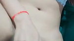 girl in green saree Fingering