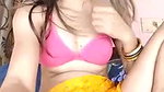 slim girl in saree showing boobs