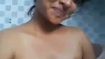 horny Girl pressing boobs in bathroom