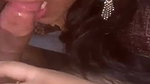 Shy babe giving blowjob