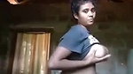 Village girl fingering and showing her black beauty