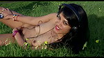 Hot girl dancing naked in the park