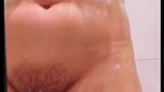 Massive tits MILF bathing video shared by husband