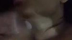 sexy bitch eating cum
