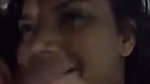 sexy bitch eating cum