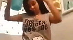 busty girl bathing