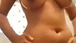 busty girl bathing