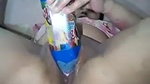 Bhabhi inserting pencil box into pussy