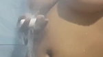 red shirt girl bathing
