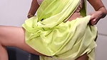 Desi Skinny Girl wearing panties and pressing her boobs