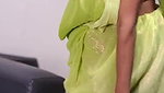 Desi Skinny Girl wearing panties and pressing her boobs