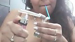 booby Bhabhi smoking hookah