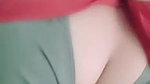 Indian girl pressing her boobs