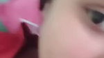 Indian girl pressing her boobs
