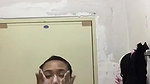 cute girl bathing