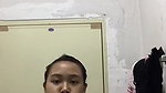 cute girl bathing