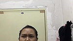 cute girl bathing