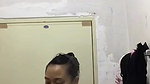cute girl bathing