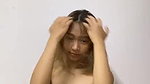 cute girl boobs pressing