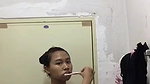 cute girl boobs showing brush