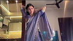 Fit young girl naked in saree and dance