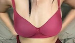 Hot girl in red color saree showing her beauty boobs
