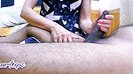 Horny Slut Wife Takes BBC In Hands For Webcam While Everyone Is Watching Live