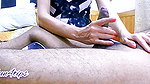 Horny Slut Wife Takes BBC In Hands For Webcam While Everyone Is Watching Live