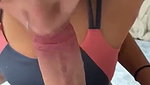 Indian girl giving Blowjob like a pro and eating cum