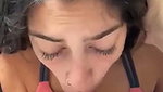 Indian girl giving Blowjob like a pro and eating cum
