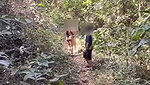 Sexy Indian wife nude and hike with Janvi and Stranger