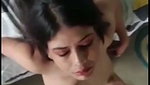 Indian girl fucking hard with bf and take cum in her face