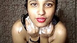 Indian girl taking bath  taking and dancing