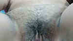 Girl pressing her boobs and fingering