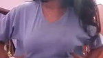 Hot girl pressing her boobs and show